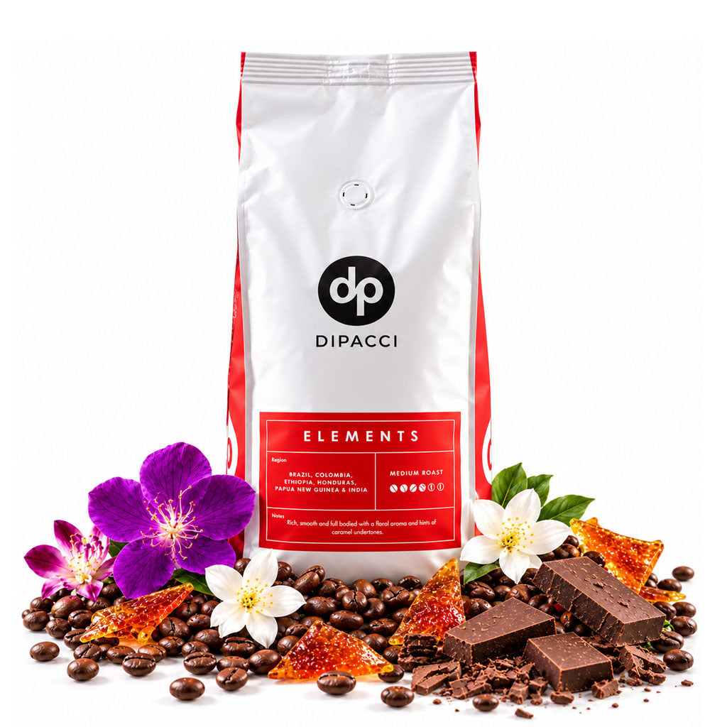 Elements medium roast coffee beans by Dipacci