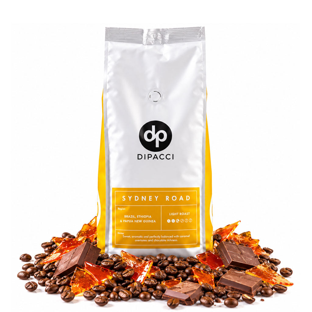 Sydney Road light roast coffee beans by Dipacci